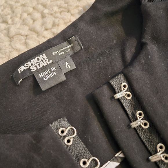 Corset style jumpsuit, black, size 4/ small, stretchy with wide legs - Picture 3 of 6